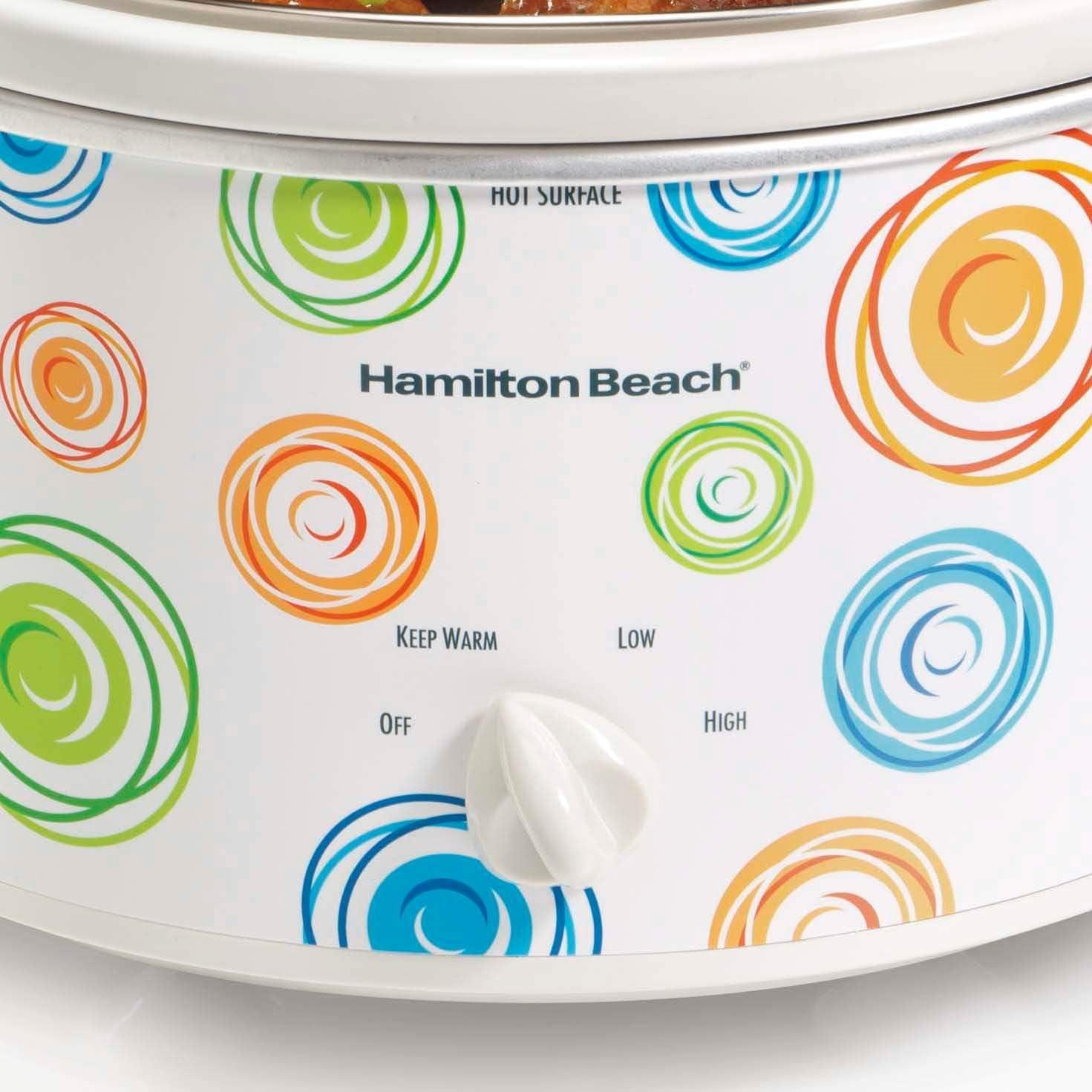 image:imageHamilton Beach 4Quart Slow Cooker with 3 Cooking Settings DishwasherSafe Stoneware Crock amp Glass Lid Brushed Gray33240Multicolor
