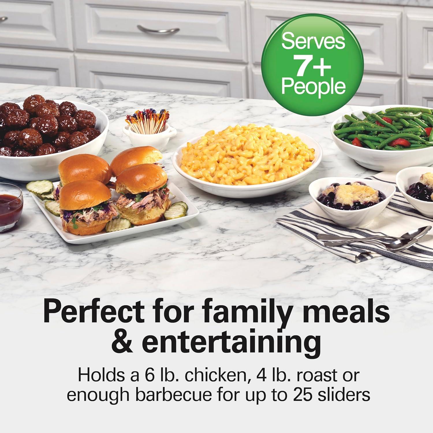 image:imageHamilton Beach 6 Quart Set amp Forget Programmable Slow Cooker 15 Cooking Options With 5 Time and 3 Heat Options Large Dishwasher Safe Stoneware Crock and Glass Black 337626 Quarts 15 Cooking Options Black