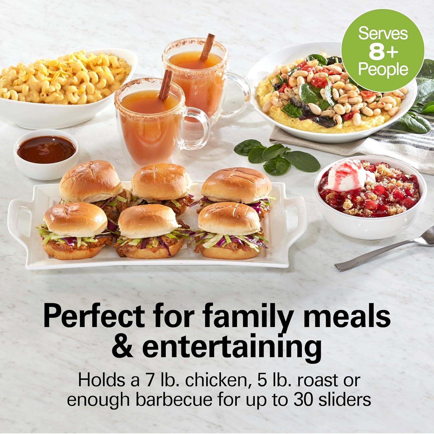 image:imageHamilton Beach 6 Quart Set amp Forget Programmable Slow Cooker 15 Cooking Options With 5 Time and 3 Heat Options Large Dishwasher Safe Stoneware Crock and Glass Black 337627 Quarts 15 Cooking Options Lid Latch Black