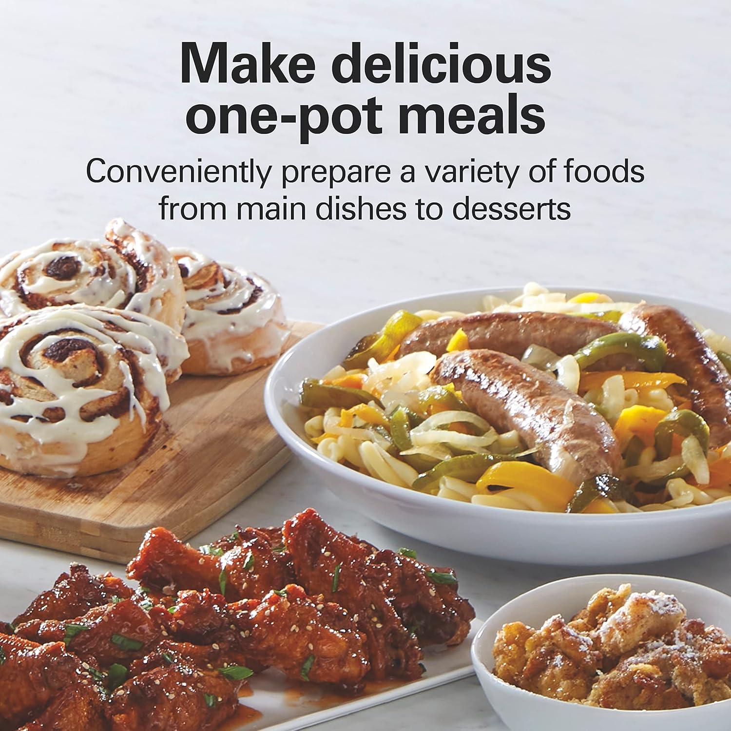 image:imageHamilton Beach 8 Quart Programmable Slow Cooker with Three Temperature Settings Dishwasher Safe Crock and Lid Silver 33480