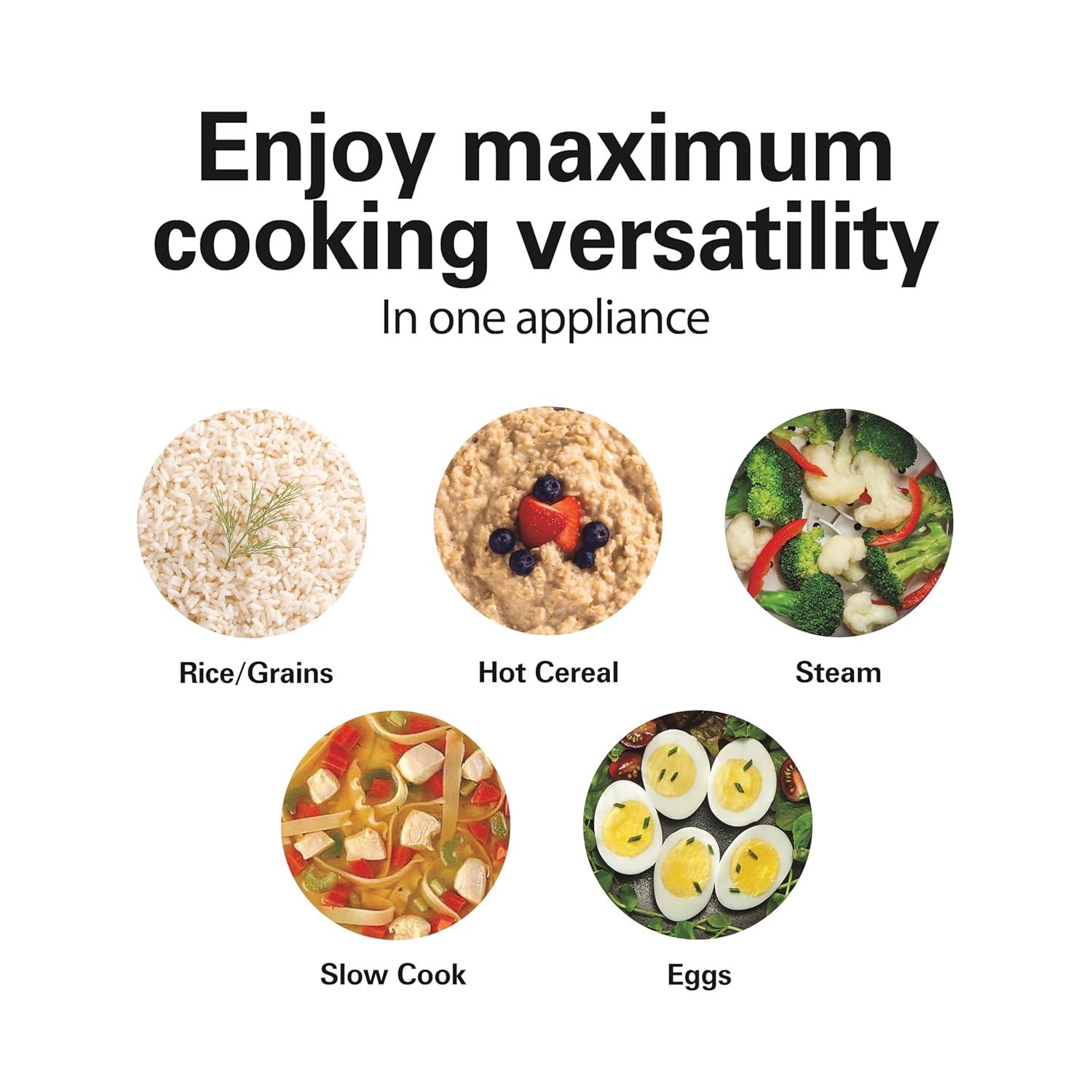 image:imageHamilton Beach Digital Programmable Rice Cooker amp Food Steamer 8 Cups Cooked 4 Uncooked With Steam amp Rinse Basket Stainless Steel 37518Stainless Steel