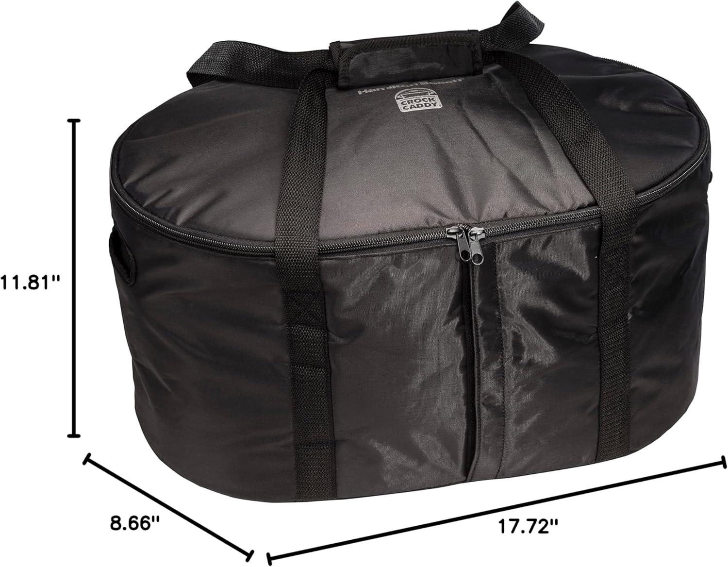 image:imageHamilton Beach Portable Slow Cooker Travel Bag Insulated Carrier Case for 4 5 6 7 amp 8 Quart Crock Internal Mesh Net Holds Pot in Place Compatible With Other Brands Black 33002