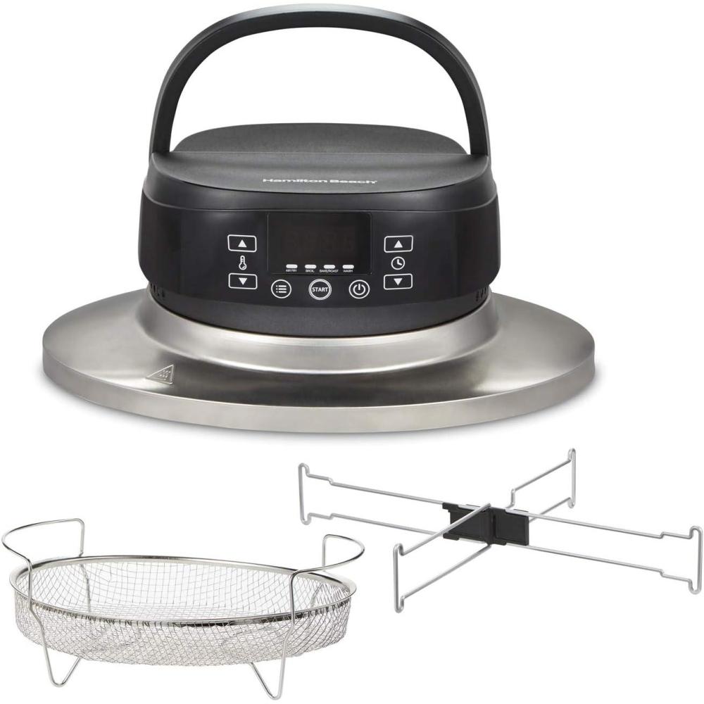 image:imageHamilton Beach Air Fryer Lid Fits 6 Quart Oval Slow Cooker Crock With Fry Basket and Tray Works with Multiple Brands 33602