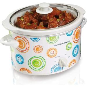 image:imageHamilton Beach 4Quart Slow Cooker with 3 Cooking Settings DishwasherSafe Stoneware Crock amp Glass Lid Brushed Gray33240Multicolor