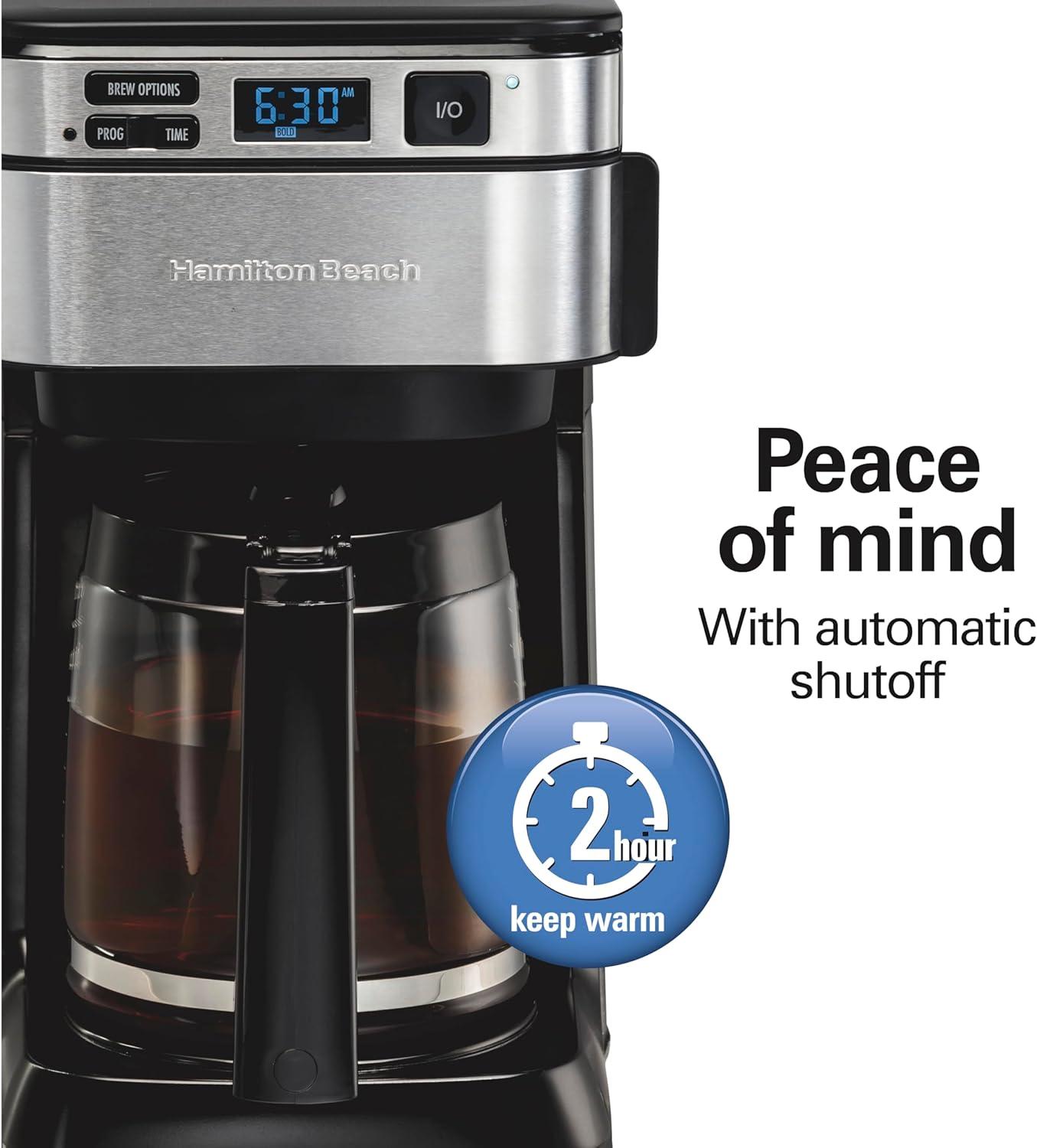 image:imageHamilton Beach 12 Cup Programmable Coffee Maker FrontFill Drip Coffee Maker