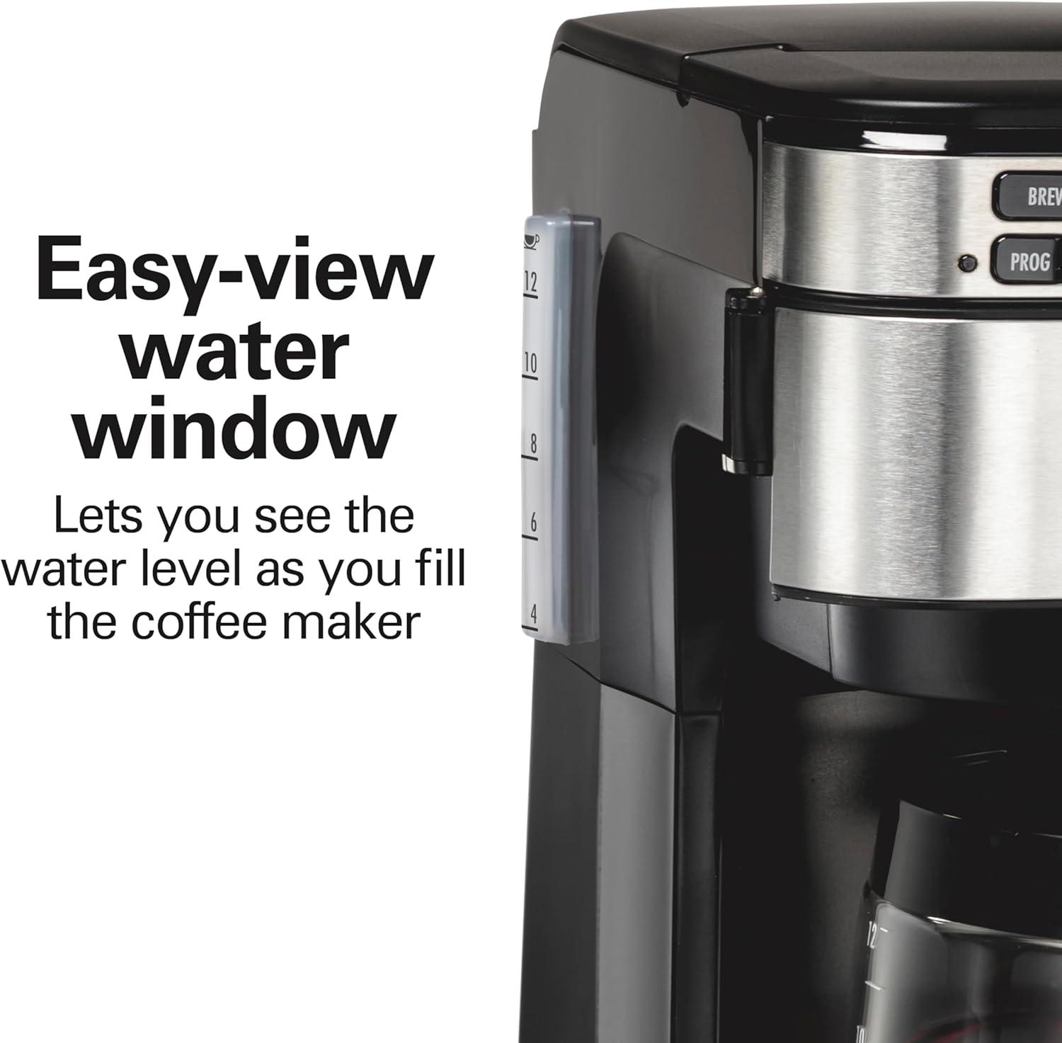 image:imageHamilton Beach 12 Cup Programmable Coffee Maker FrontFill Drip Coffee Maker