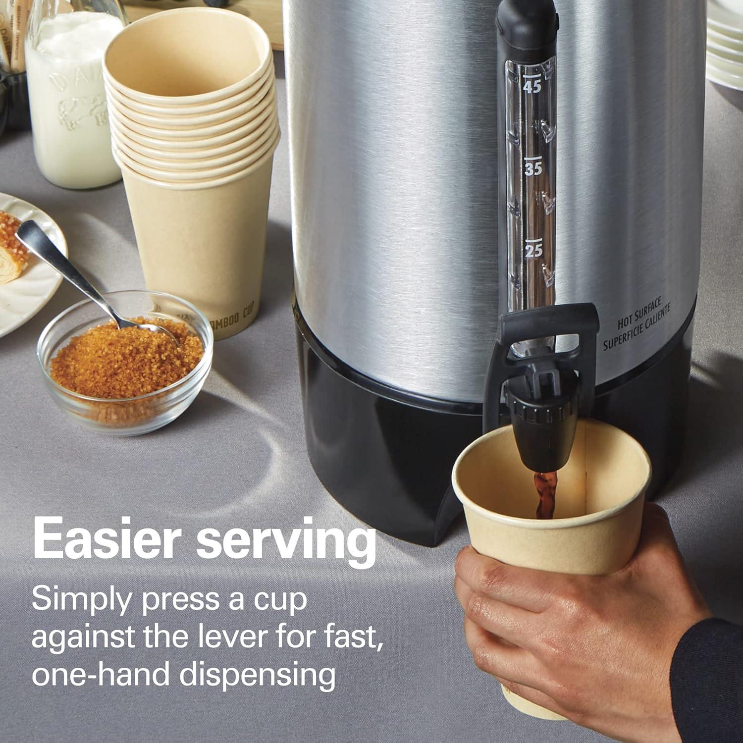 image:imageHamilton Beach 45 Cup Coffee Urn and Hot Beverage Dispenser Silver 40519