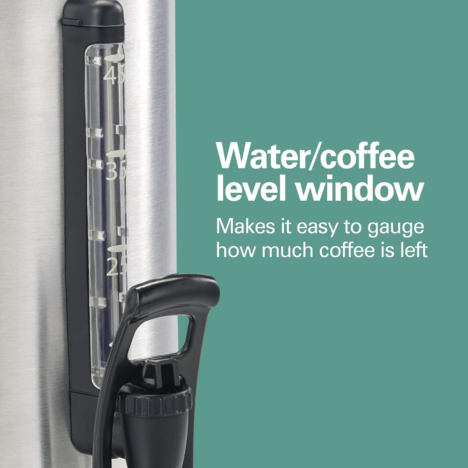 image:imageHamilton Beach 45 Cup Coffee Urn and Hot Beverage Dispenser Silver 40519