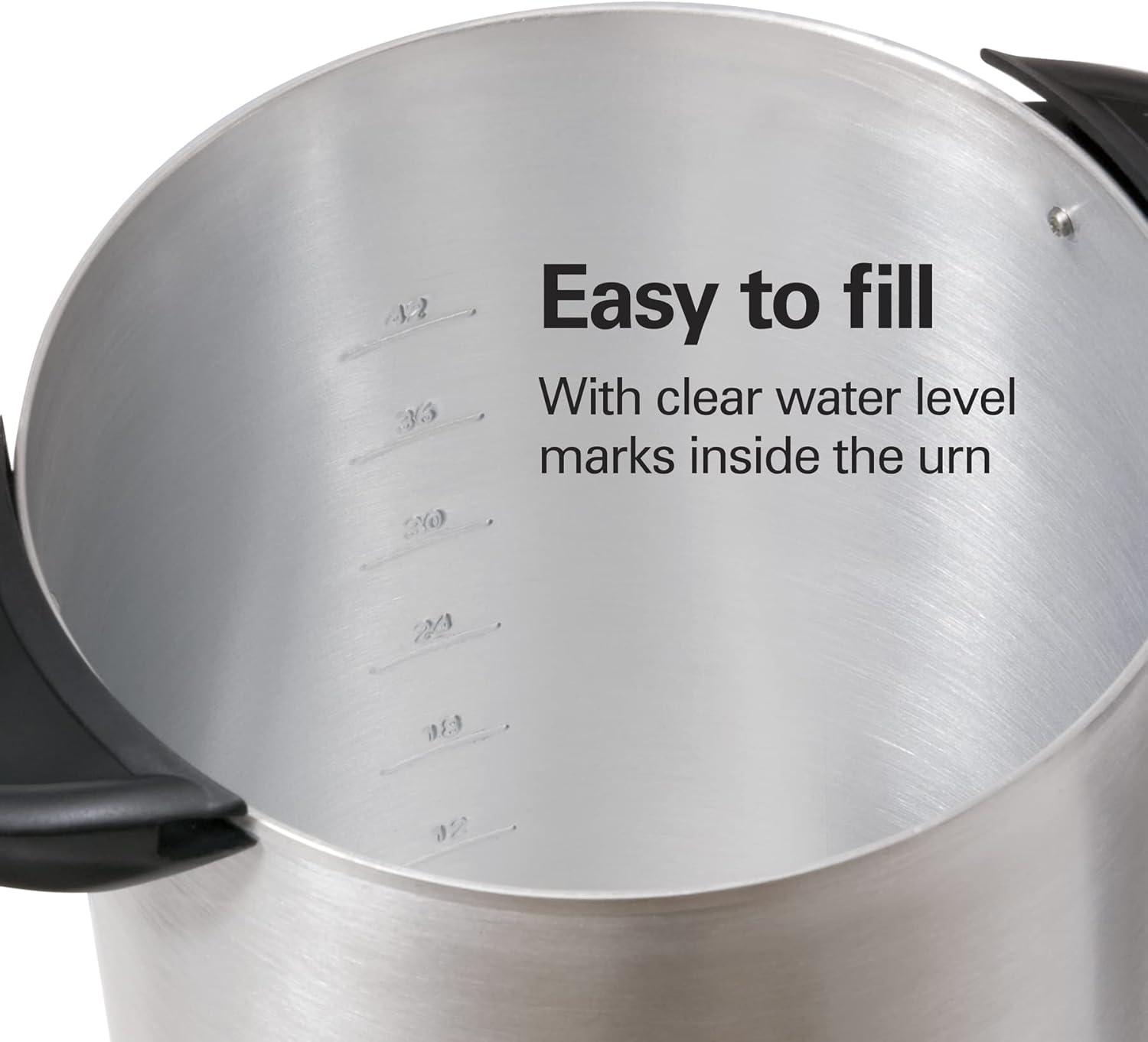 image:imageHamilton Beach 45 Cup Coffee Urn and Hot Beverage Dispenser Silver 40519