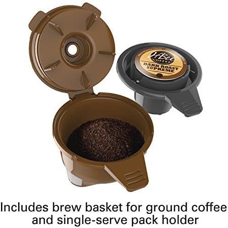 image:imageHamilton Beach 49945 FlexBrew SingleServe Coffee Maker Compatible with Pod Packs and Grounds 1 Cup RedBlack Silver