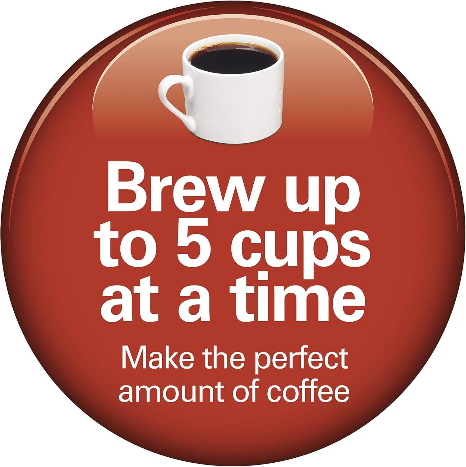 image:imageHamilton Beach 5 Cup Drip Coffee Maker with Easy FrontFill Basket Compact Design Programmable Clock Glass Carafe Auto Pause and Pour Black amp Stainless Steel 461115 Cup Programmable Clock