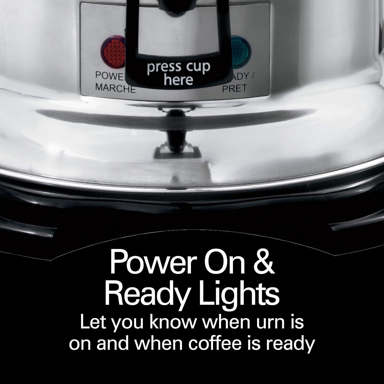 image:imageHamilton Beach Commercial Coffee Urn amp Hot Beverage Dispenser 60 Cup Capacity Polished Stainless Steel D50065