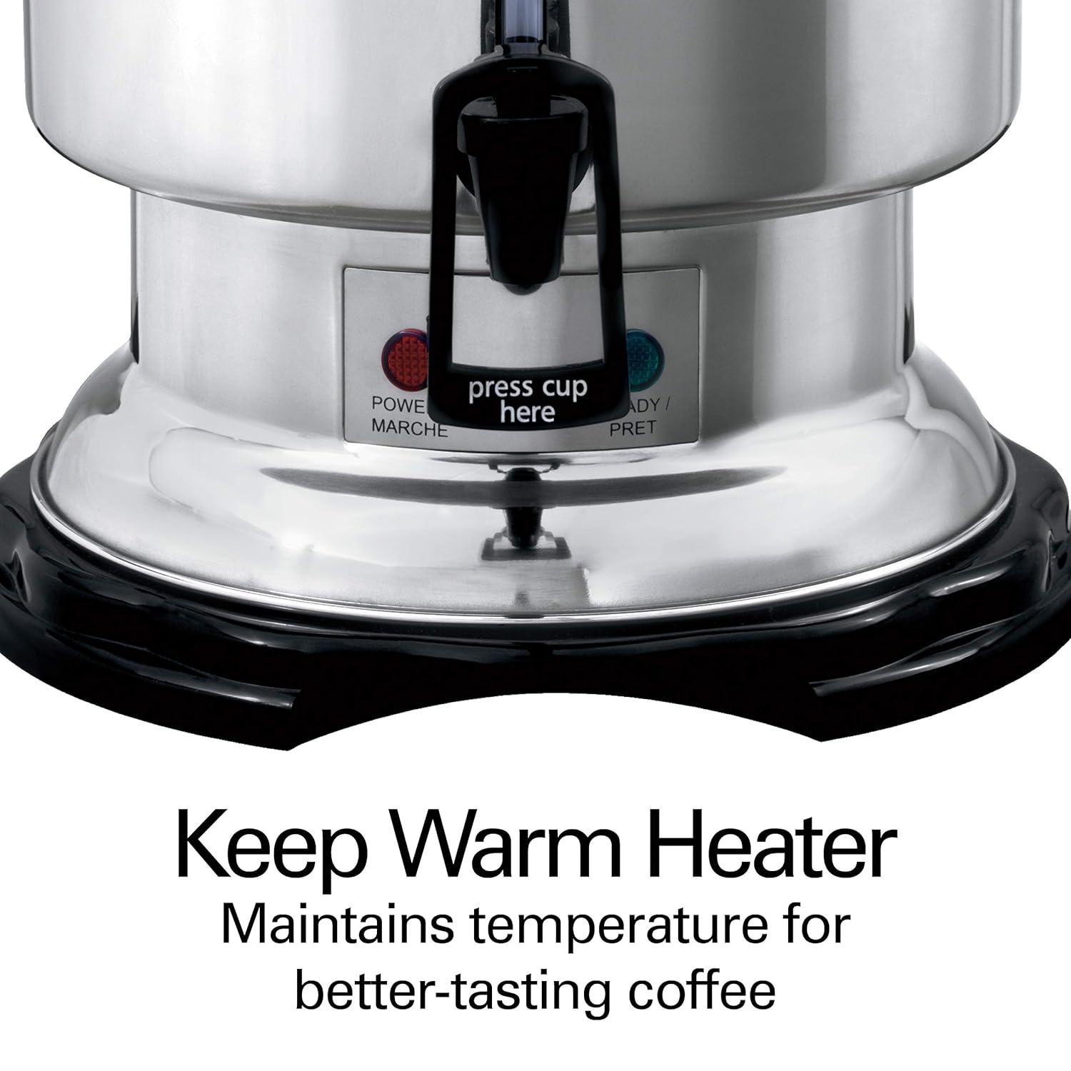 image:imageHamilton Beach Commercial Coffee Urn amp Hot Beverage Dispenser 60 Cup Capacity Polished Stainless Steel D50065