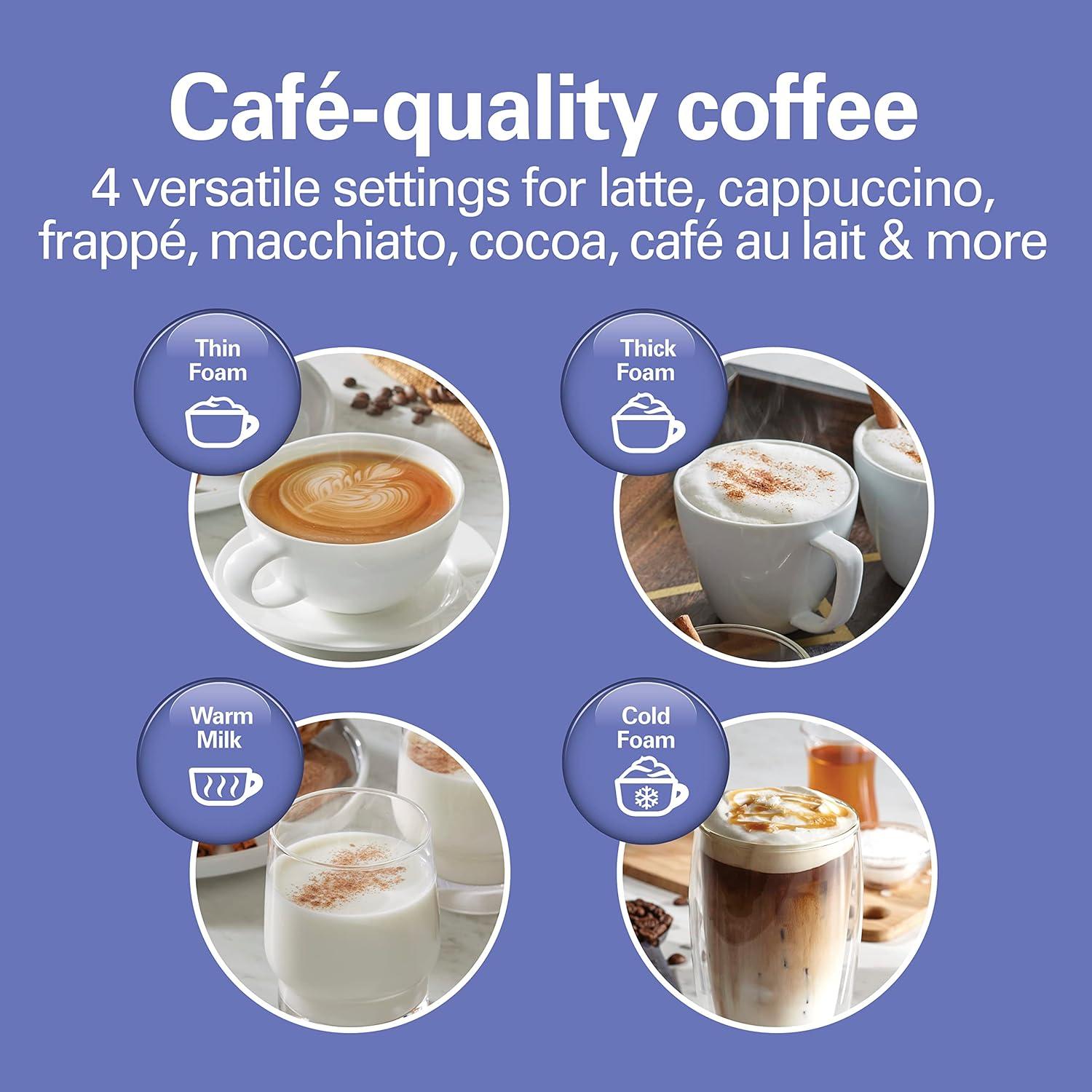 image:imageHamilton Beach Electric Milk Frother amp Warmer Automatic Warm or Cold Foam 510 oz Create CafQuality Coffee Latte Cappuccino Frappe Hot Chocolate 4 Settings Stainless Steel 43565C
