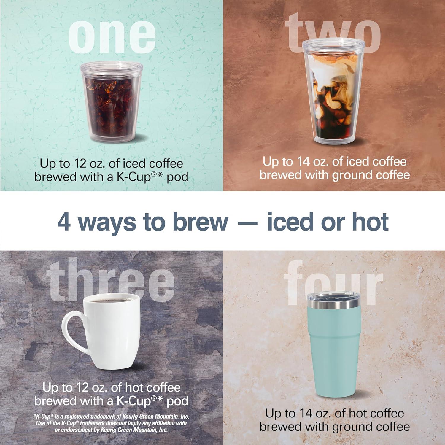 image:imageHamilton Beach FlexBrew Advanced 4in1 Single Serve Hot amp Iced Coffee Maker with Removable 45 oz Water Reservoir Use Pod Packs and Grounds Fast Brewing Black 49925Kitchen Makeover Blue