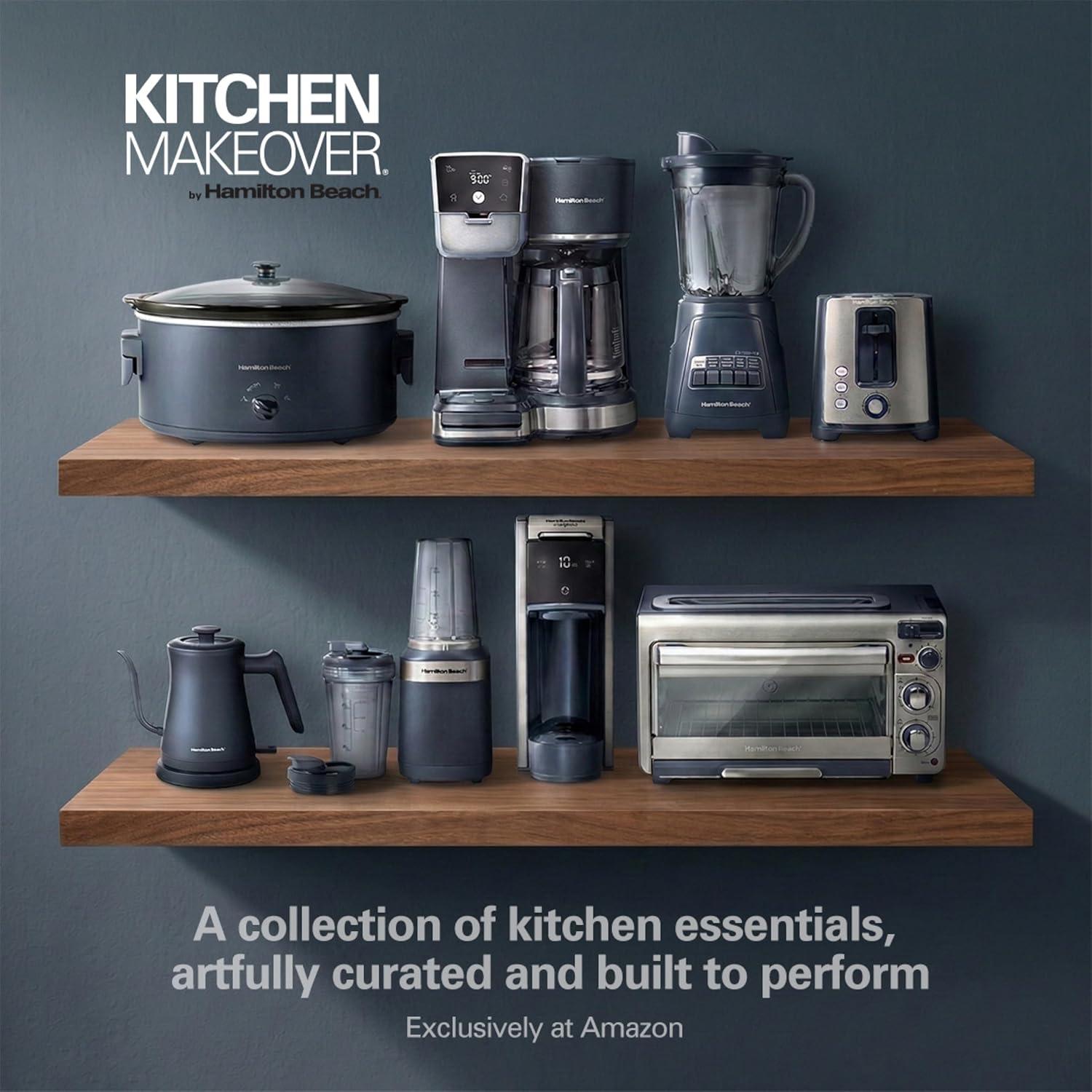 image:imageHamilton Beach FlexBrew Advanced 4in1 Single Serve Hot amp Iced Coffee Maker with Removable 45 oz Water Reservoir Use Pod Packs and Grounds Fast Brewing Black 49925Kitchen Makeover Blue