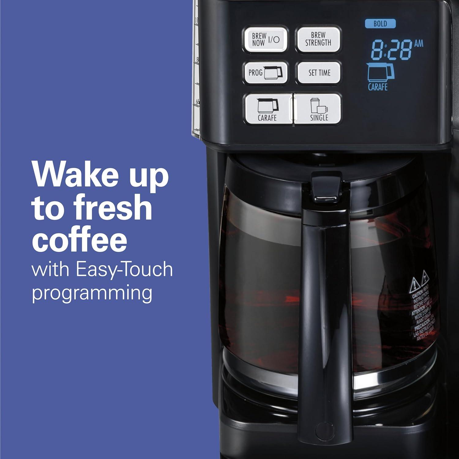 image:imageHamilton Beach FlexBrew Trio 2Way Coffee Maker Compatible with KCup Pods or Grounds Combo Single Serve amp Full 12c Pot Black Fast Brewing 49902Black