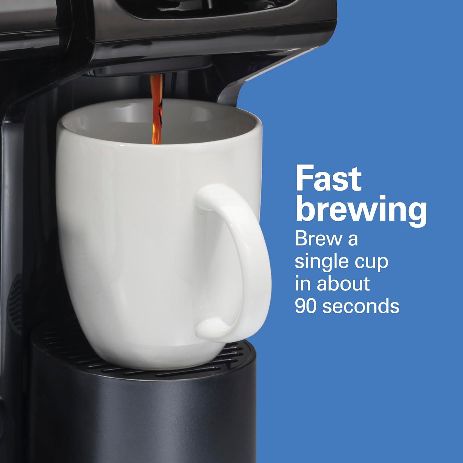 image:imageHamilton Beach FlexBrew Trio 2Way Coffee Maker Compatible with KCup Pods or Grounds Combo Single Serve amp Full 12c Pot BlackBlack Fast Brewing New for 2026