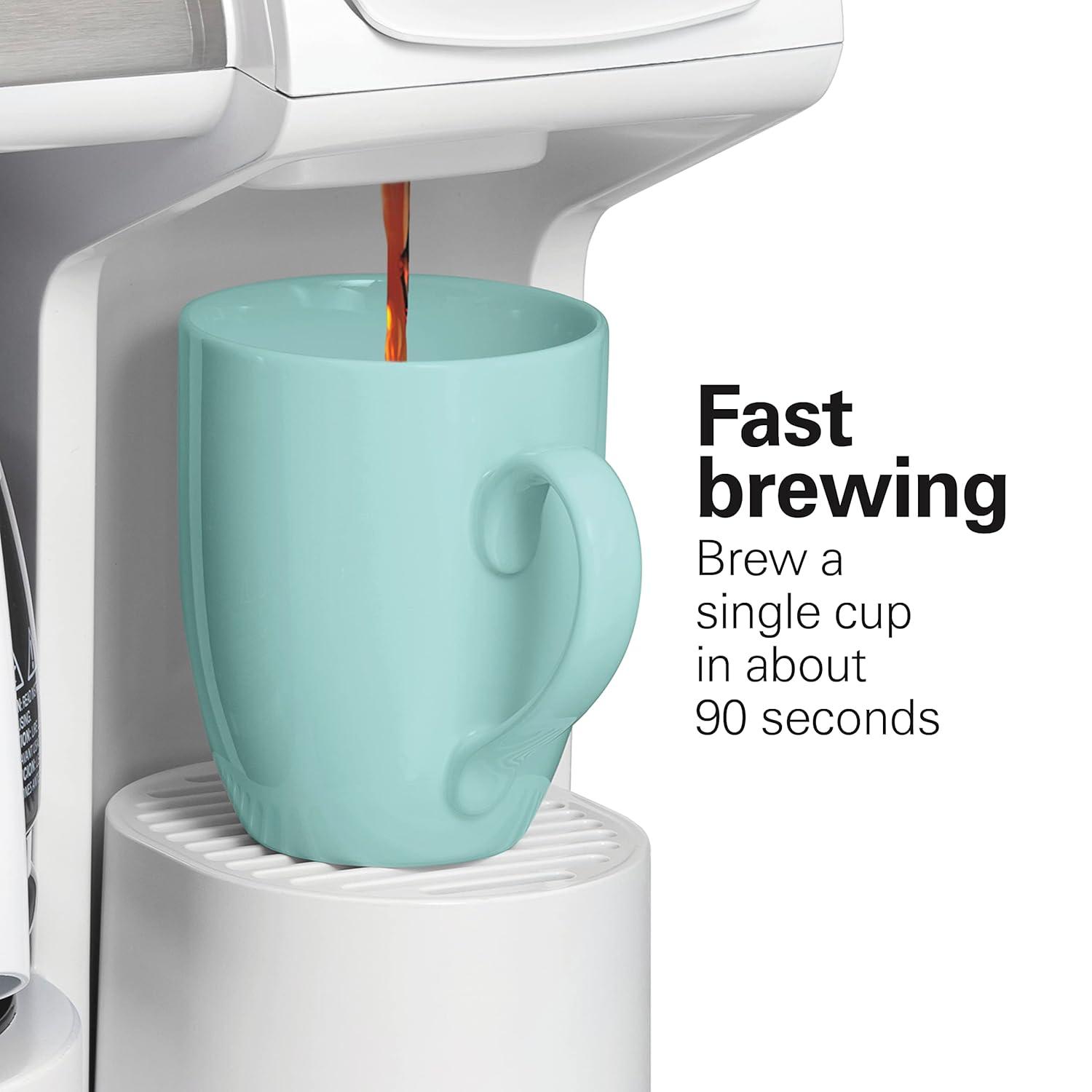 image:imageHamilton Beach FlexBrew Trio 2Way Coffee Maker Compatible with KCup Pods or Grounds Combo Single Serve amp Full 12c Pot BlackWhite Fast Brewing Removable Reservoir