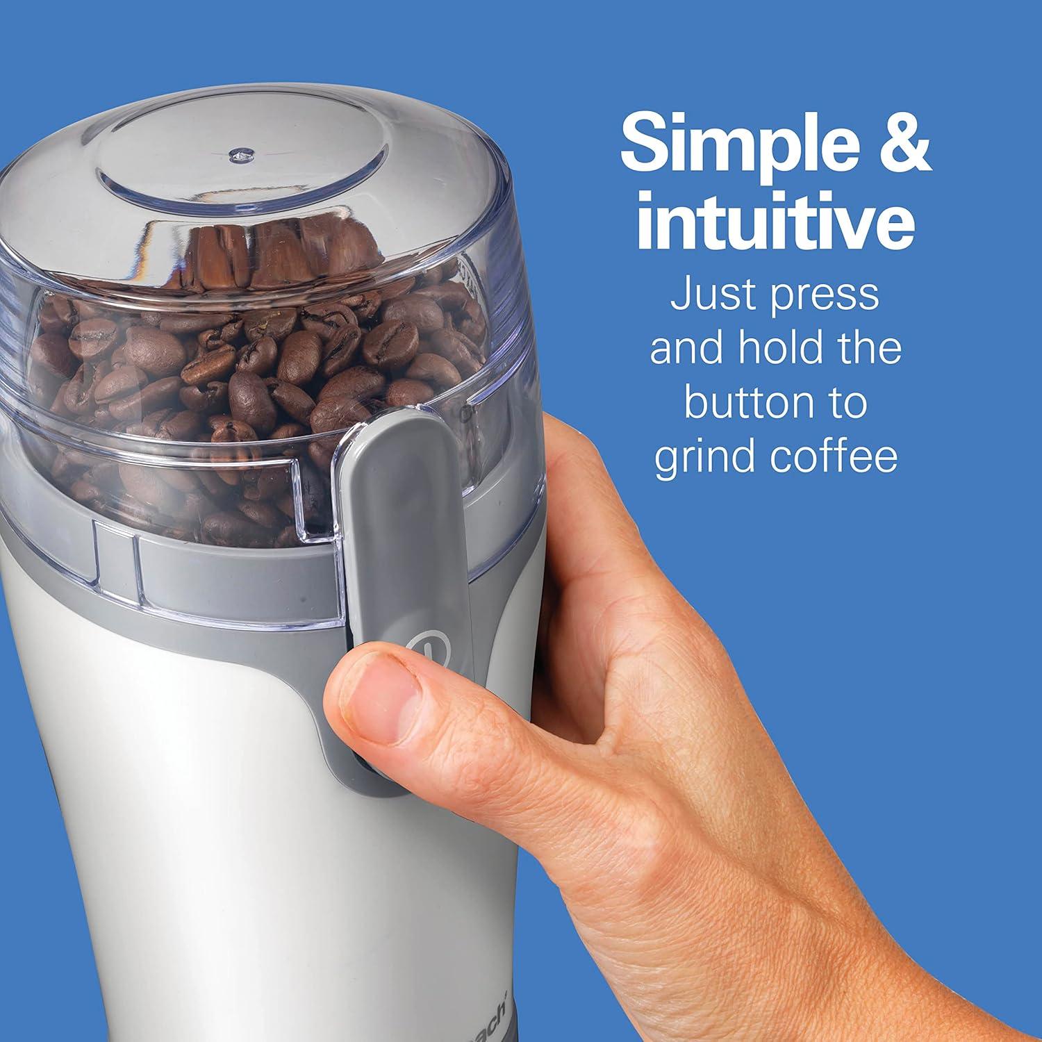 image:imageHamilton Beach Fresh Grind Electric Coffee Grinder for Beans Spices and More Stainless Steel Blades Removable Chamber Makes up to 12 Cups WhiteWhite