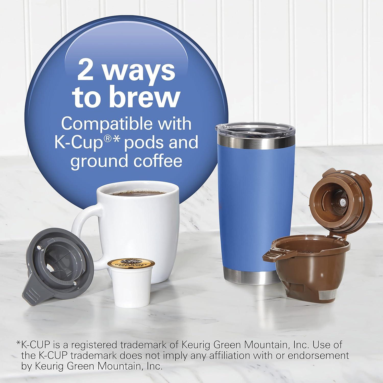 image:imageHamilton Beach Gen 4 FlexBrew SingleServe Coffee Maker with Removable Reservoir Compatible with Pod Packs and Grounds 50 oz 4 Fast Brewing Options BlackBlack