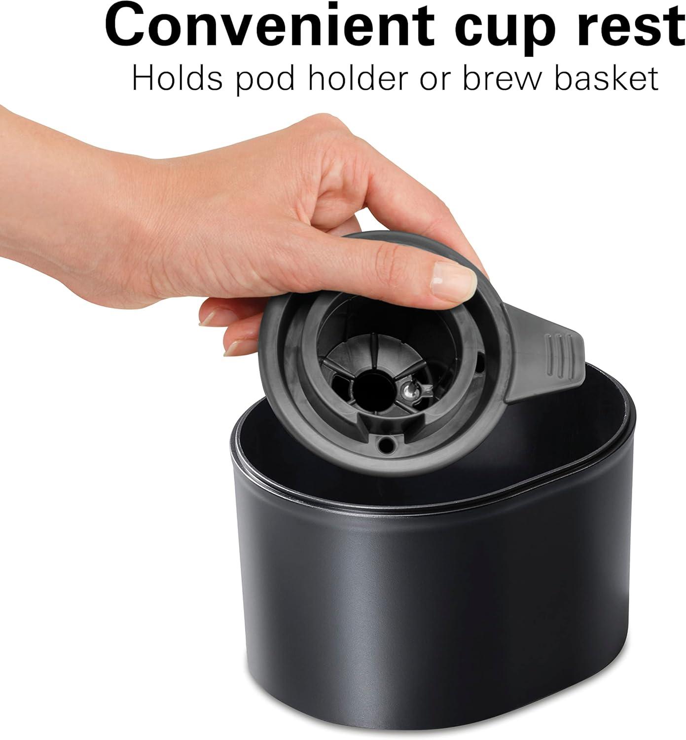 image:imageHamilton Beach Gen 4 FlexBrew SingleServe Hot amp Iced Coffee Maker with Removable Reservoir Compatible with Pod Packs and Grounds 50 oz 4 Fast Brewing Options Black