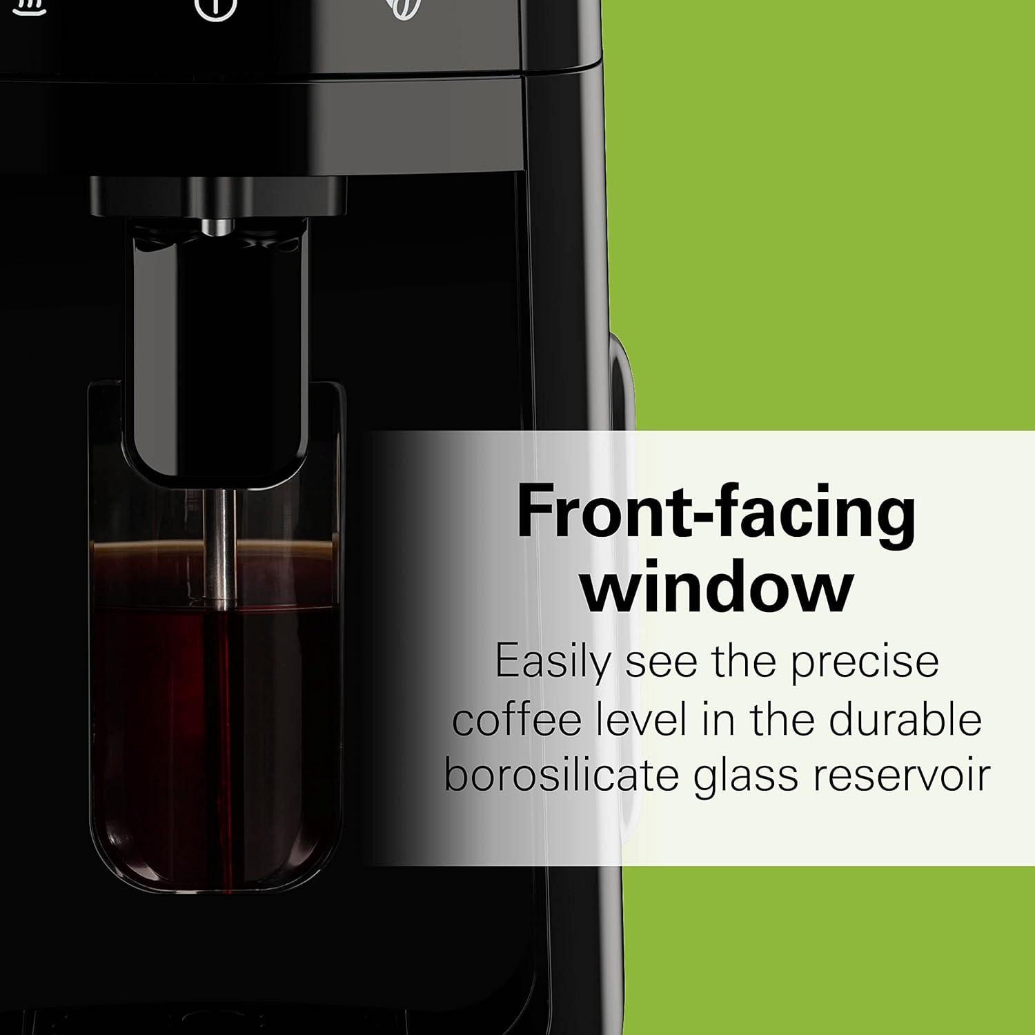 image:imageHamilton Beach One Press Programmable Dispensing Drip Coffee Maker with 12 Cup Internal Brew Pot Removable Water Reservoir Black Next Gen 47600