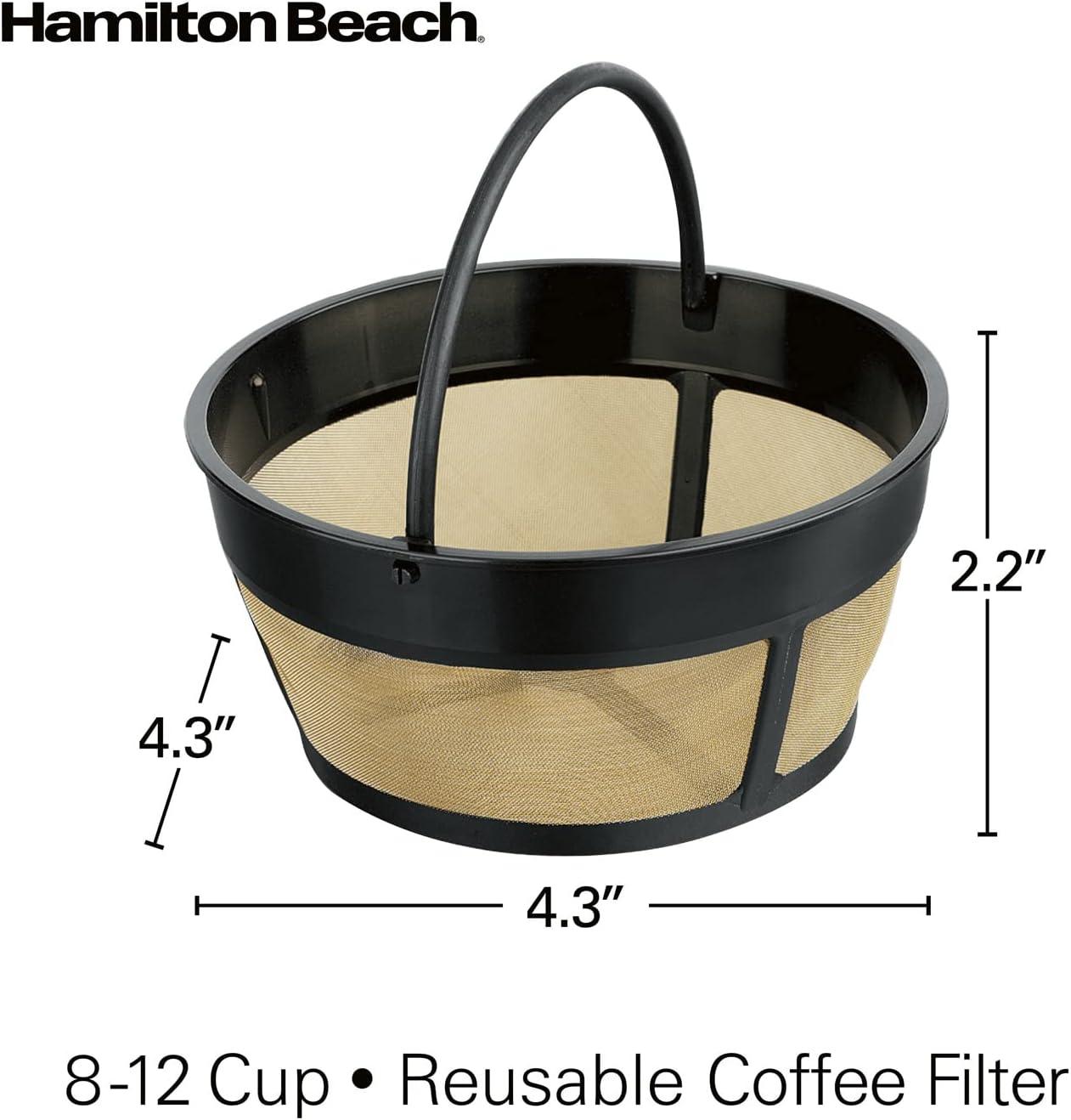 image:imageHamilton Beach Permanent Gold Filter Fits Most 8 to 12Cup Coffee Makers 80675R12Cup
