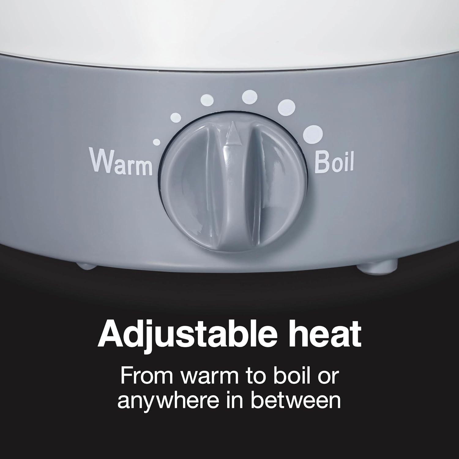 image:imageProctor Silex 32oz Adjustable Temperature Hot Pot Electric Kettle for Tea Boiling Water Cooking Ramen Noodles and Soup PFASFree Nonstick Coating White 48507MNWhite