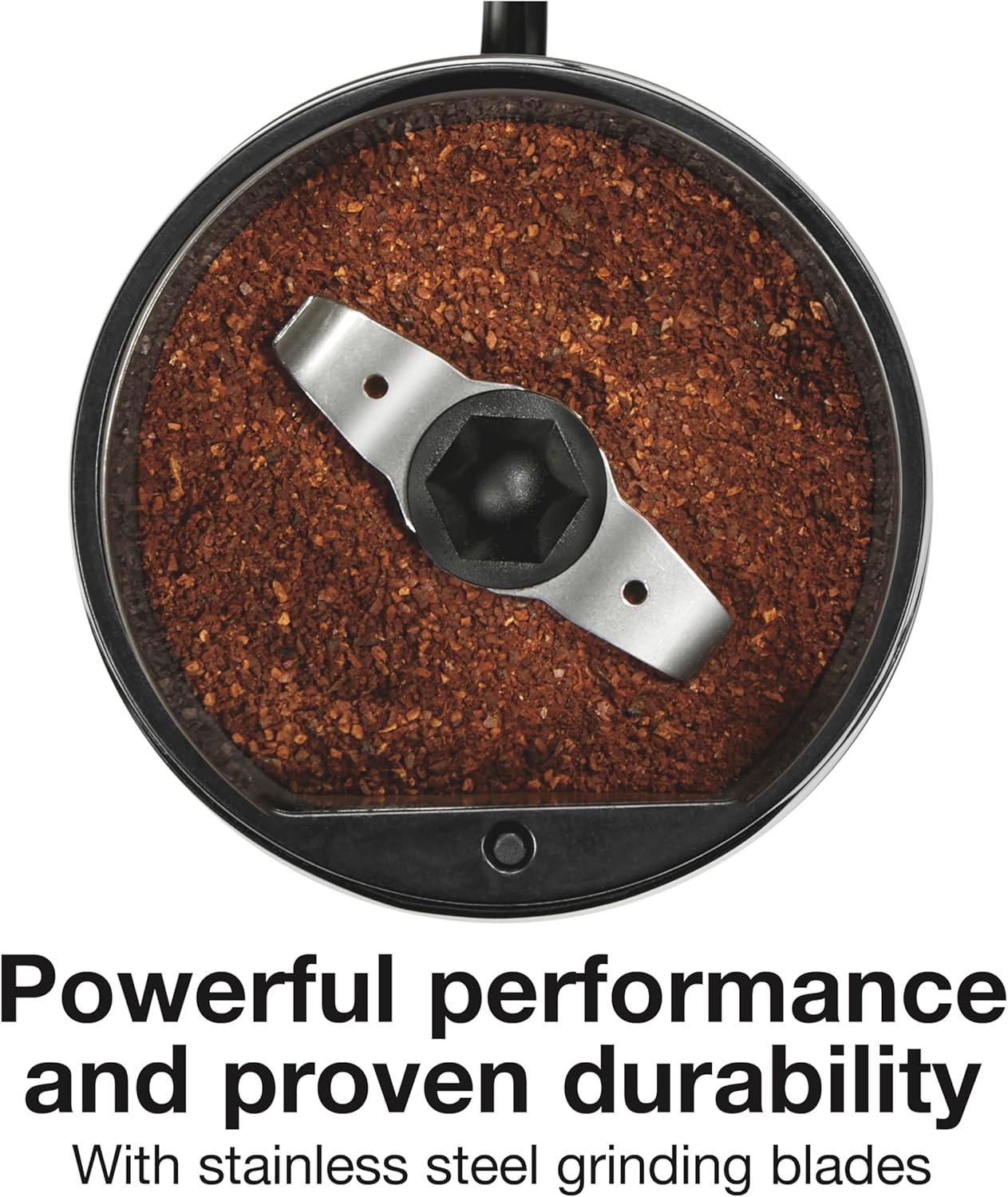 image:imageProctor Silex Electric Coffee Grinder for Beans Spices and More Stainless Steel Blades Makes upto 12 Cups BlackBlack