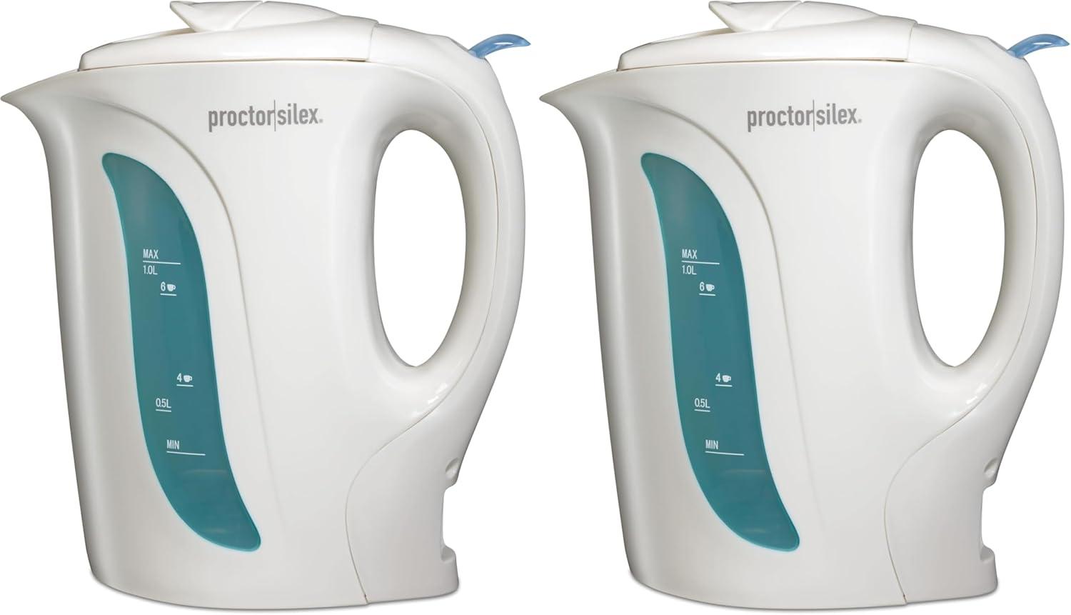image:imageProctor Silex Electric Tea Kettle Water Boiler amp Heater AutoShutoff amp BoilDry Protection 1000 Watts for Fast Boiling 1 Liter WhiteWhite