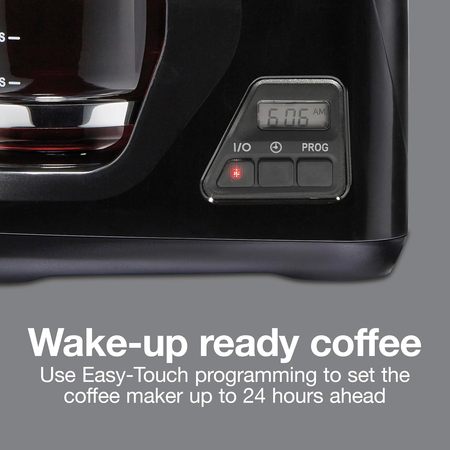 image:imageProctor Silex FrontFill Drip Coffee Maker Digital amp Programmable 12 Cup Glass Carafe Black and Silver 43685PSCompact