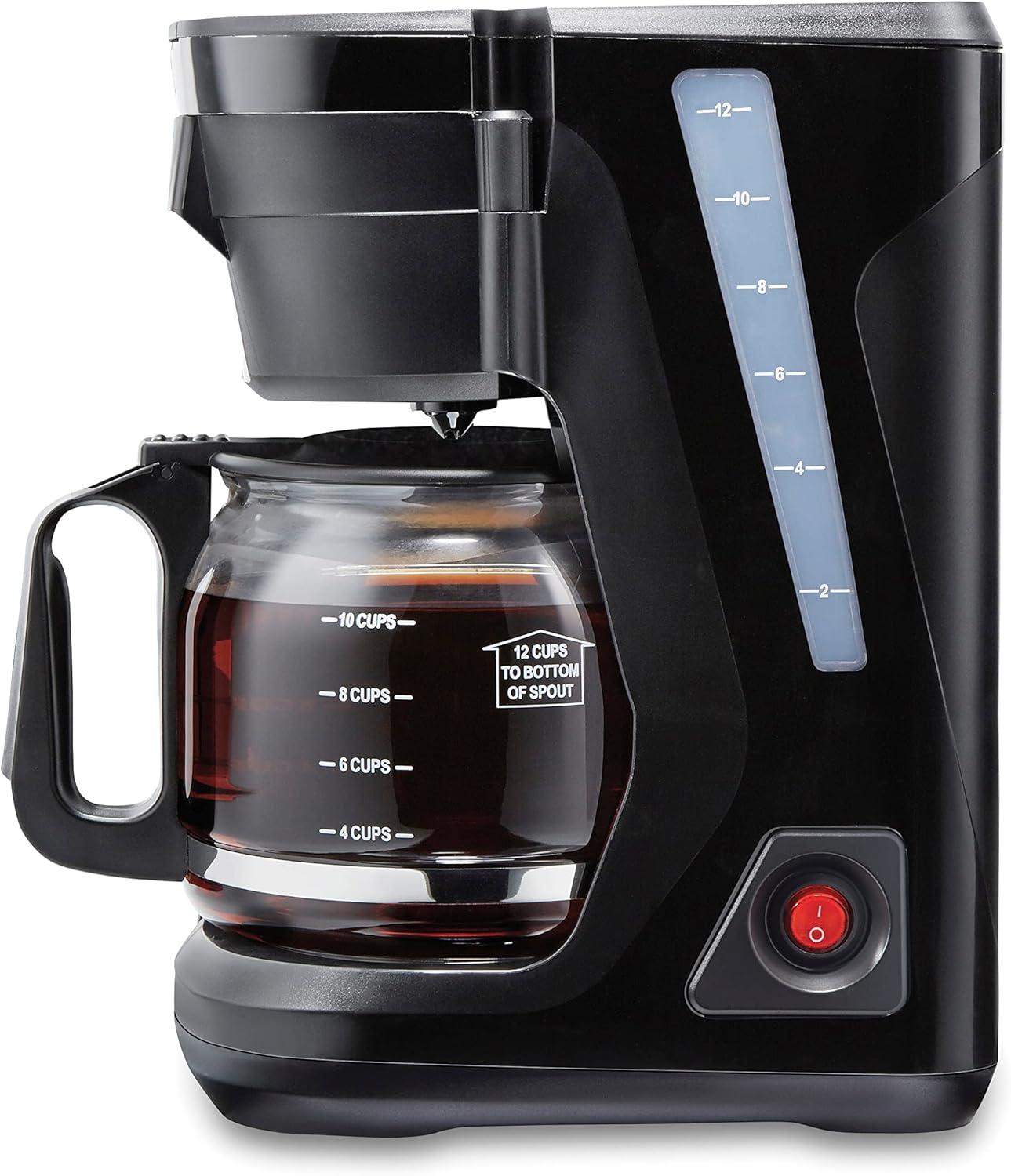 image:imageProctor Silex FrontFill Drip Coffee Maker Digital amp Programmable 12 Cup Glass Carafe Black and Silver 43685PSCompact