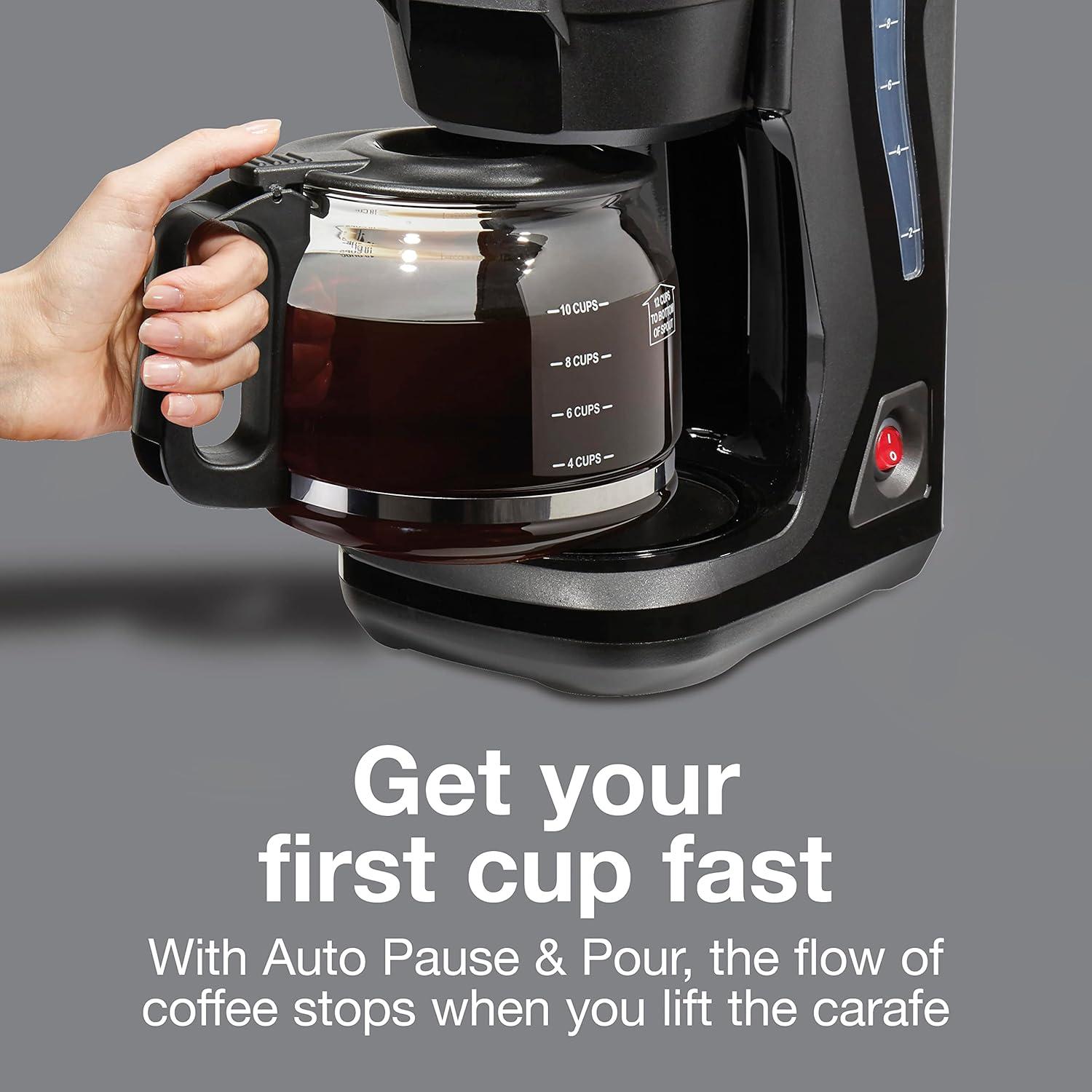 image:imageProctor Silex FrontFill Drip Coffee Maker Digital amp Programmable 12 Cup Glass Carafe Black and Silver 43685PSCompact