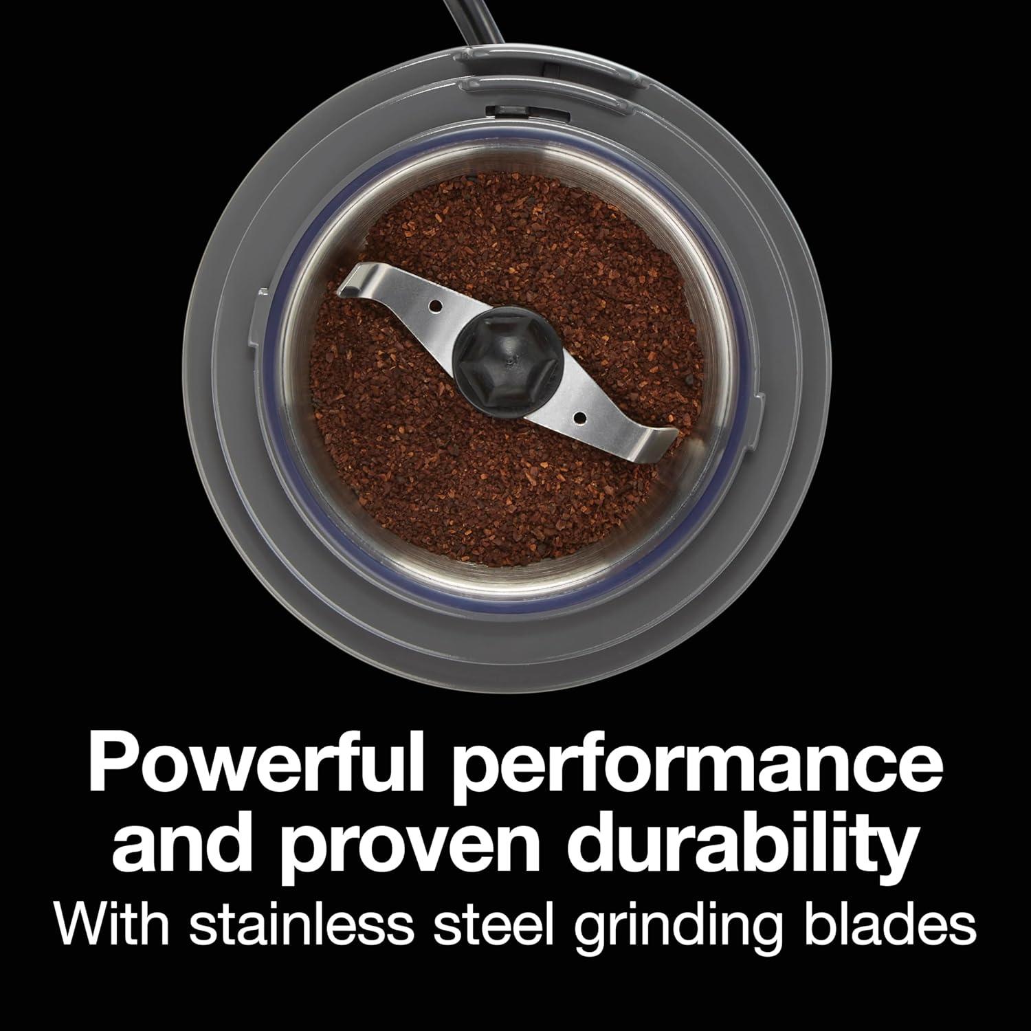 image:imageProctor Silex Sound Shield Electric Coffee Grinder for Quiet Grinding Stainless Steel Blades Beans Spices and More 12 Cups Black 8040212 Cups