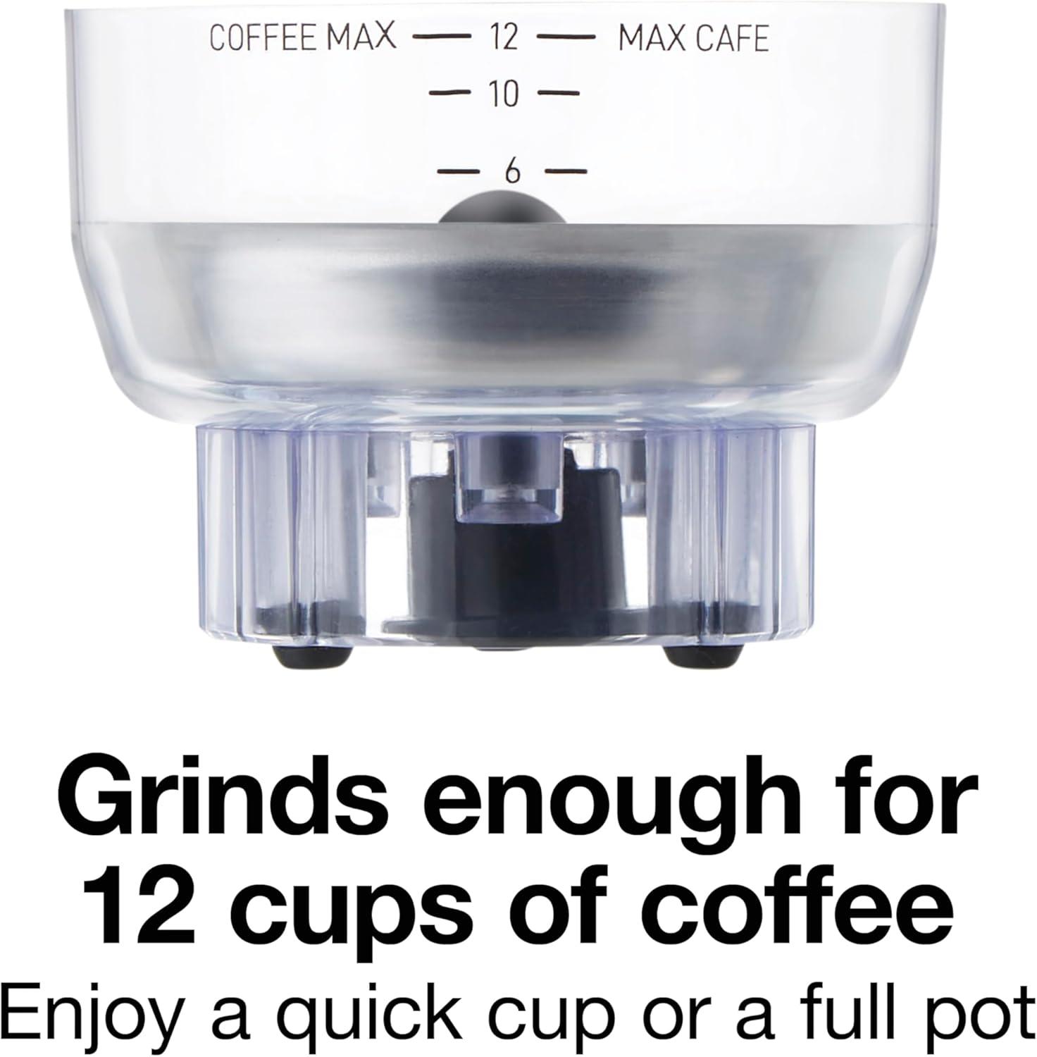 image:imageProctor Silex Sound Shield Electric Coffee Grinder for Quiet Grinding Stainless Steel Blades Beans Spices and More 12 Cups Black 8040212 Cups