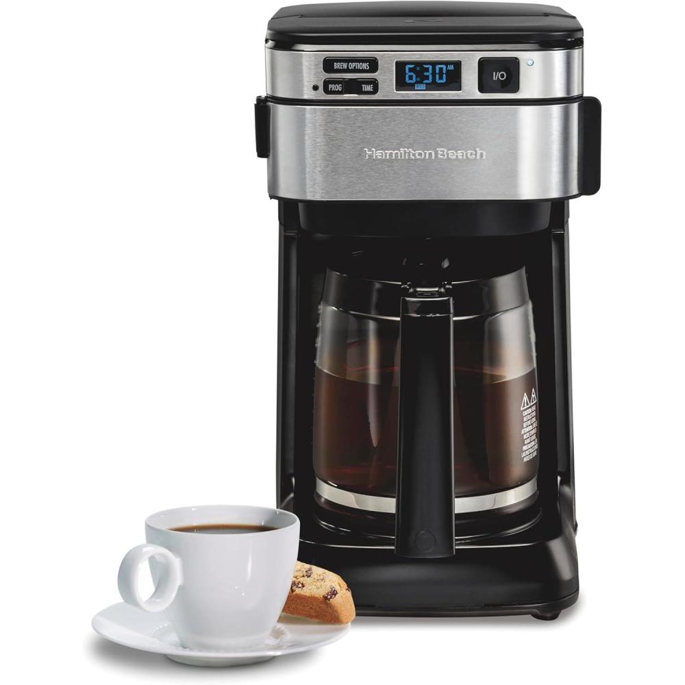 image:imageHamilton Beach 12 Cup Programmable Coffee Maker FrontFill Drip Coffee Maker