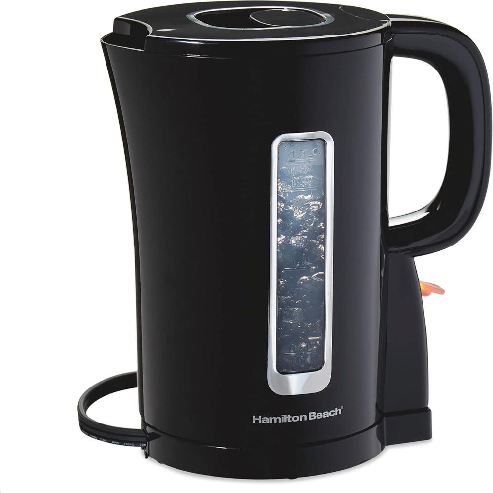 image:imageHamilton Beach Electric Tea Kettle Water Boiler amp Heater Cordless Serving AutoShutoff amp BoilDry Protection 1500 Watts for Fast Boiling 17 Liter Black 41038G18 Quarts