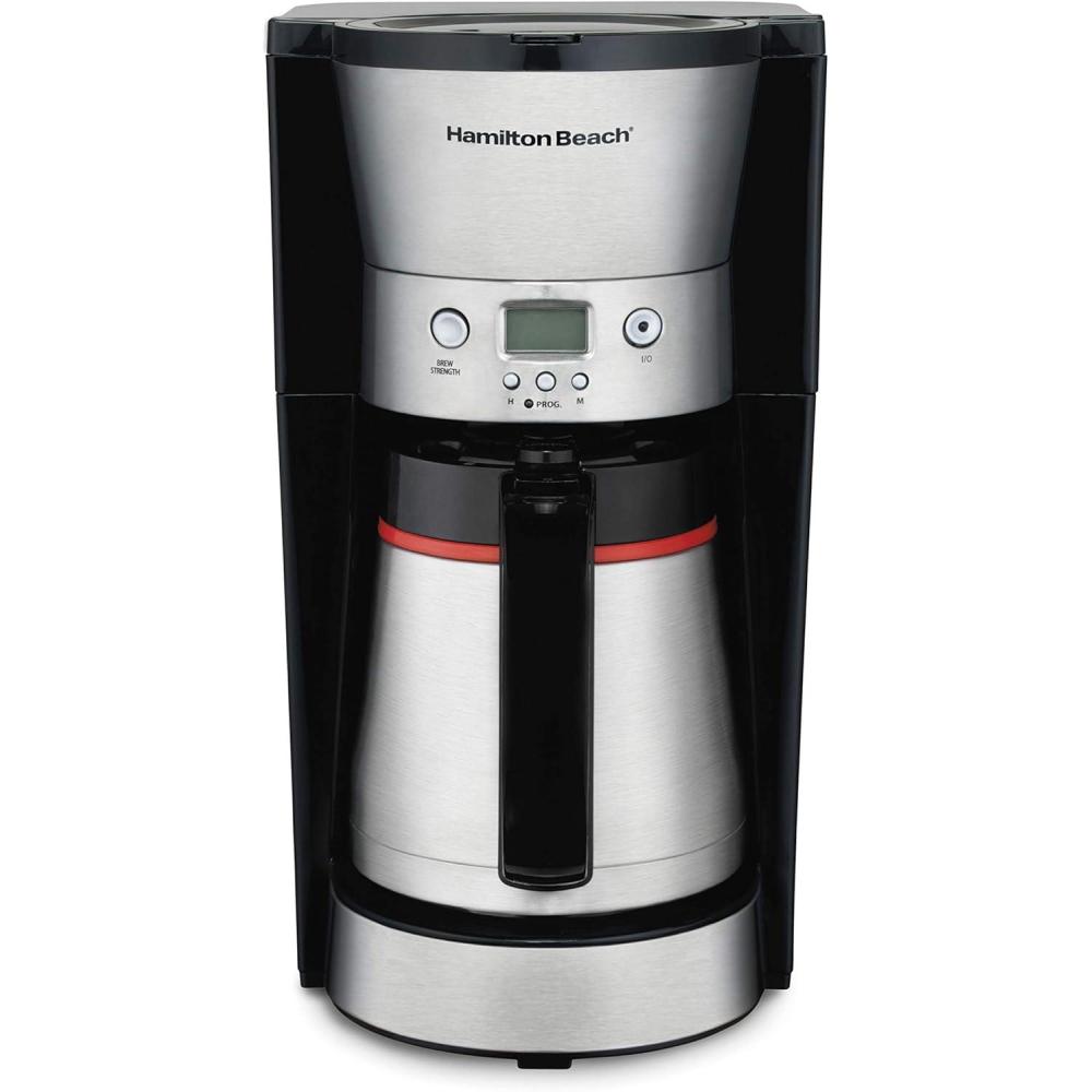 image:imageHamilton Beach Programmable Coffee Maker with 10 Cup Thermal Carafe 3 Brewing Options Auto Shutoff amp Pause and Pour Stainless Steel 46899RStainless Steel