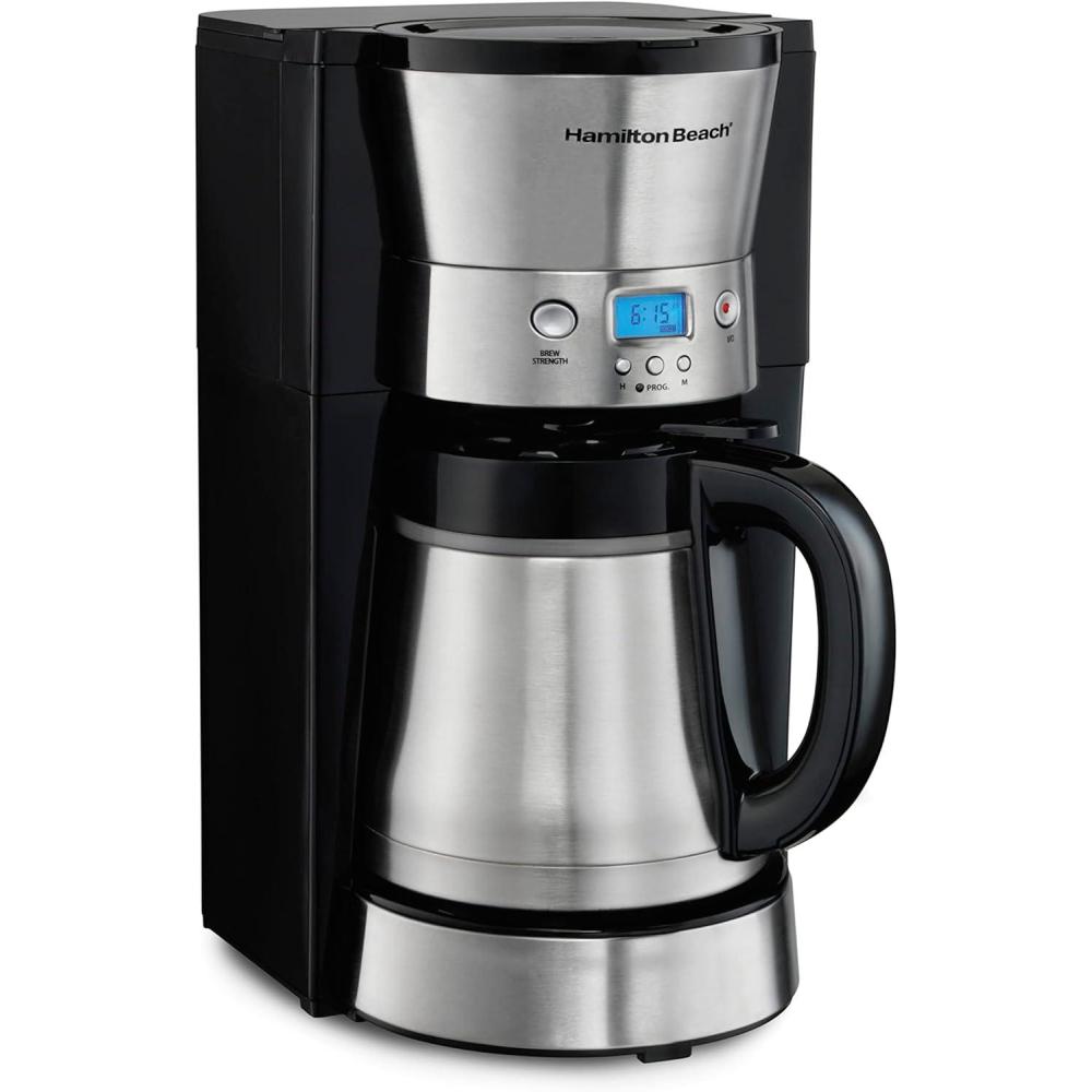 image:imageHamilton Beach Programmable Coffee Maker with 10 Cup Thermal Carafe 3 Brewing Options Auto Shutoff amp Pause and Pour Stainless Steel 46899RStainless Steel New for 2023