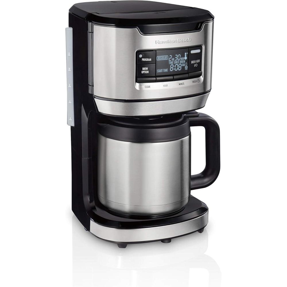 image:imageHamilton Beach Programmable FrontFill Coffee Maker with Thermal Carafe 46391 12 Cup Capacity Black and Stainless