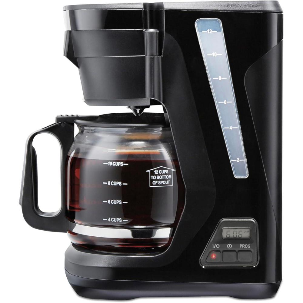 image:imageProctor Silex FrontFill Drip Coffee Maker Digital amp Programmable 12 Cup Glass Carafe Black and Silver 43685PSCompact