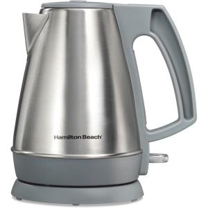 image:imageHamilton Beach 1 Liter Electric Kettle Water Boiler amp Heater Fast 1500 Watts BPA Free Interior Cordless Serving AutoShutoff and BoilDry Protection Cord Wrap Stainless Steel 41065