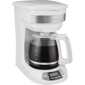 image:imageHamilton Beach 12 Cup Programmable Drip Coffee Maker Machine Regular amp Bold Brew Options Auto Pause and Pour Glass Carafe Black Stainless 46293JWhite