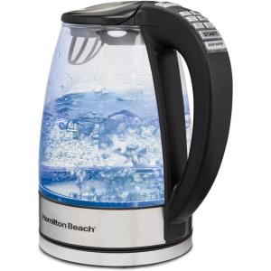 image:imageHamilton Beach 17L Electric Tea Kettle Water Boiler amp Heater LED Indicator BuiltIn Mesh Filter AutoShutoff amp BoilDry Protection Cordless Serving Variable Temp Clear Glass 40941RVariable Temp  Clear Glass