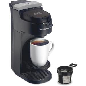 image:imageHamilton Beach 47621 The Scoop Single Serve Coffee Maker amp Fast Grounds Brewer for 814oz Cups Brews in Minutes Next Gen WhiteBlack