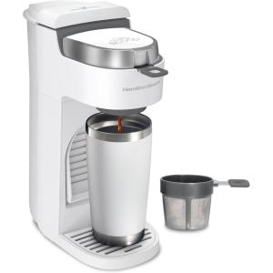 image:imageHamilton Beach 47621 The Scoop Single Serve Coffee Maker amp Fast Grounds Brewer for 814oz Cups Brews in Minutes Next Gen WhiteWhite