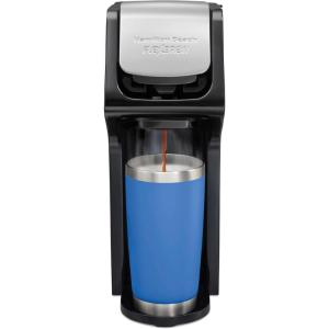 image:imageHamilton Beach 49918 FlexBrew SingleServe Coffee Maker Compatible with Pod Packs and Grounds 14 oz Black Stainless  Fast BrewBlack  Fast Brewing