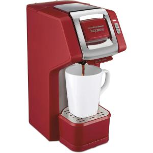 image:imageHamilton Beach 49945 FlexBrew SingleServe Coffee Maker Compatible with Pod Packs and Grounds 1 Cup RedRed