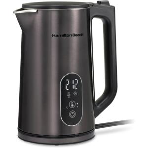 image:imageHamilton Beach Digital Temperature Control Electric Tea Kettle Hot Water Boiler amp Heater 17L 5 Preset Modes  Keep Warm Fast Boil 1500 Watts BPA Free Double Wall Construction Black 40851